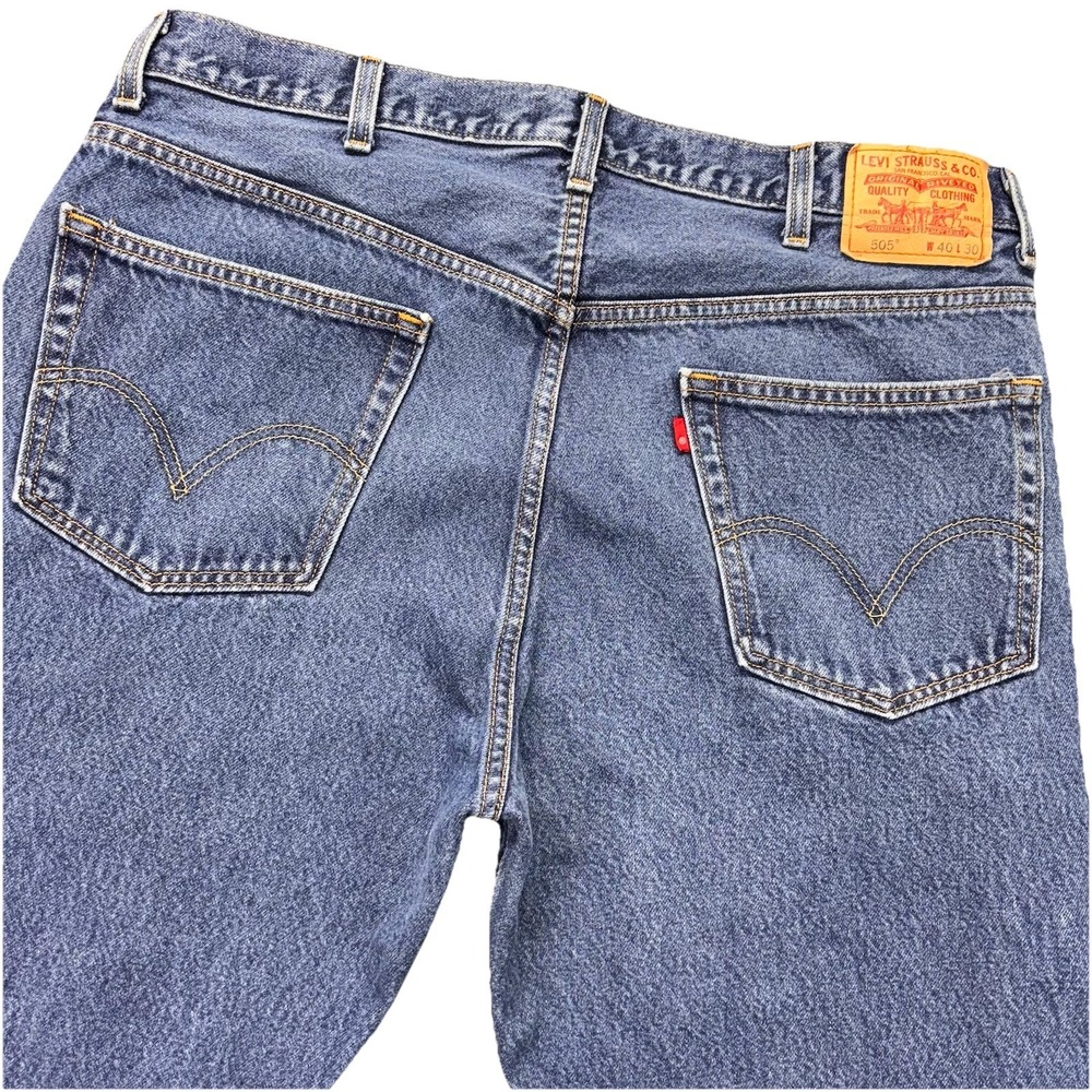 VTG Levis 505 Jeans Mens‎ 40x30 Blue Denim Regular Straight Fade Workwear Y2K